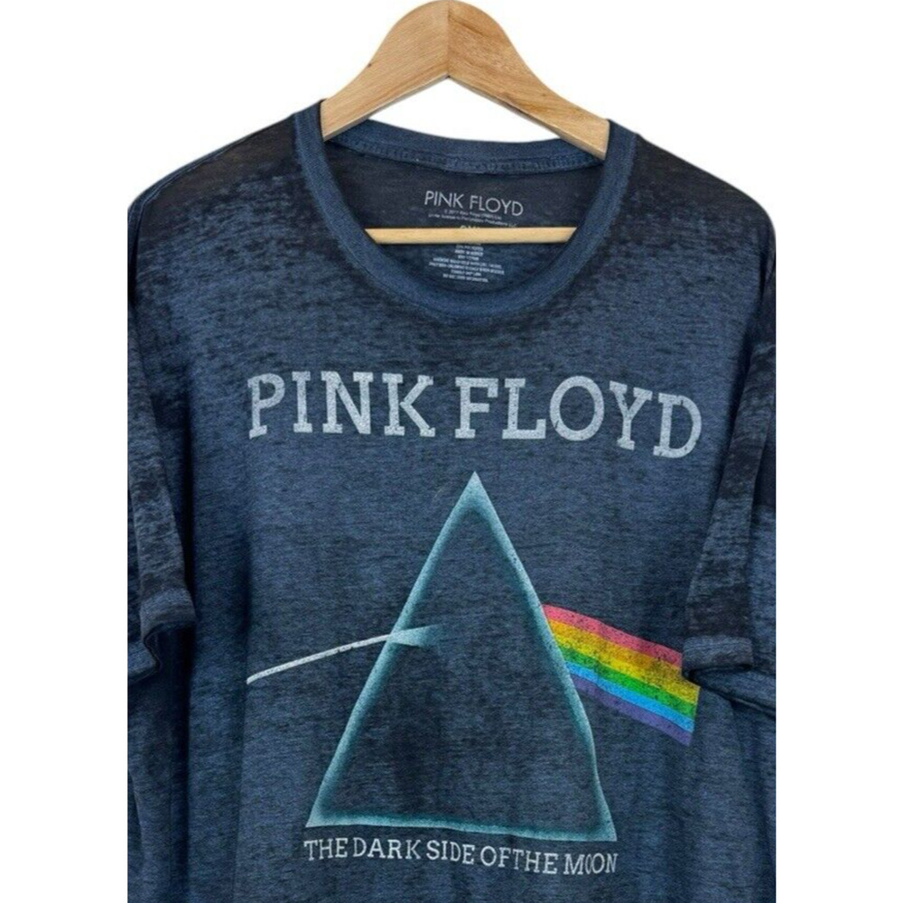 Pink Floyd Dark Side Of‎ The Moon Prism Pyramid Planet Rainbow 2XL Stretch Blend - Picture 2 of 4